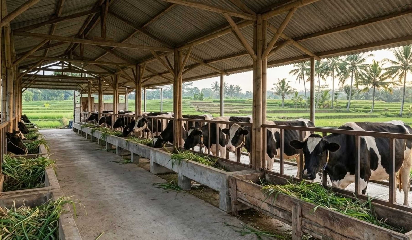 kandang sapi yang benar dan ideal untuk sapi perah di Indonesia