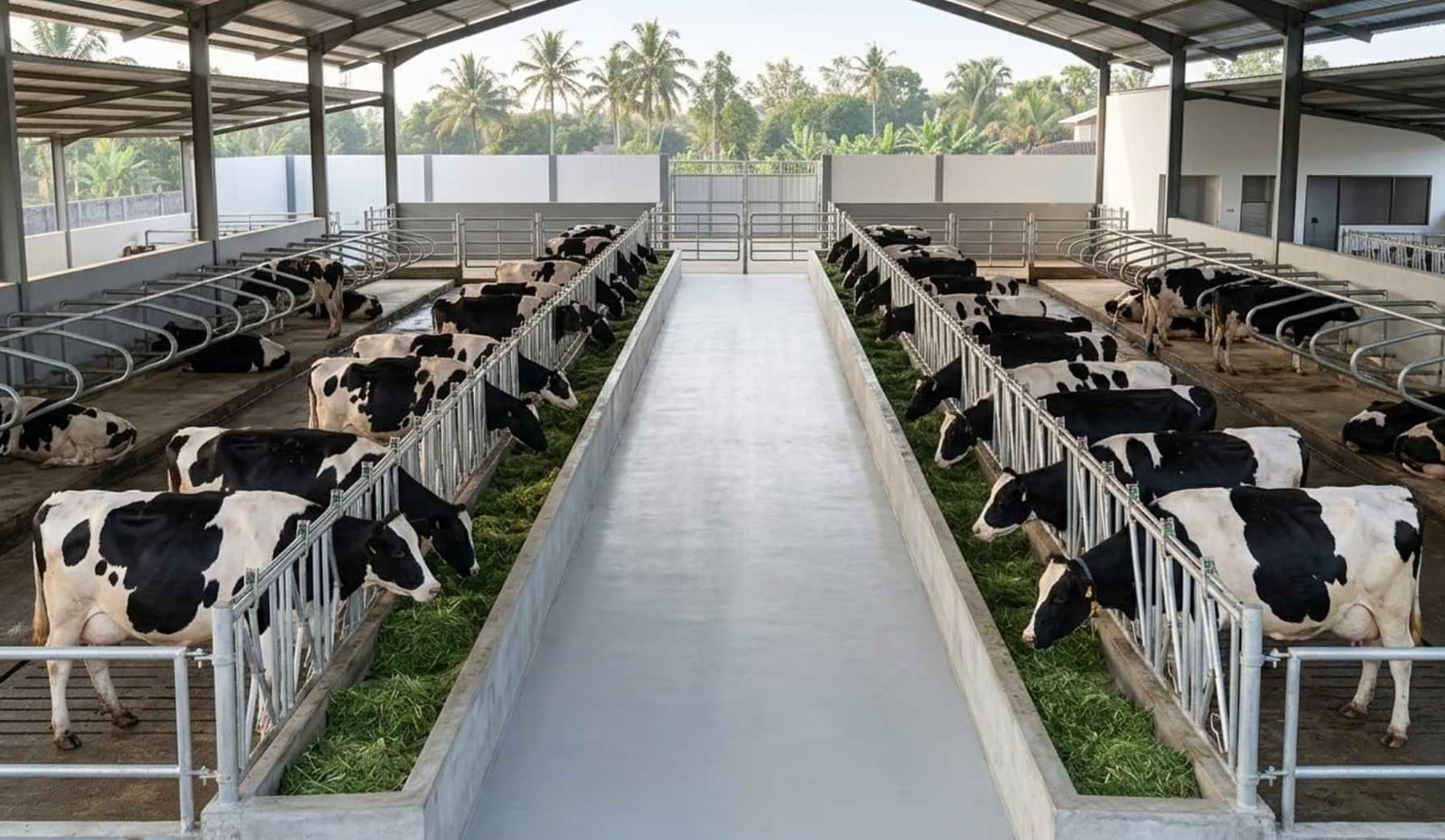 ukuran kandang sapi ideal sapi perah berdiri nyaman di kandang individu bersih