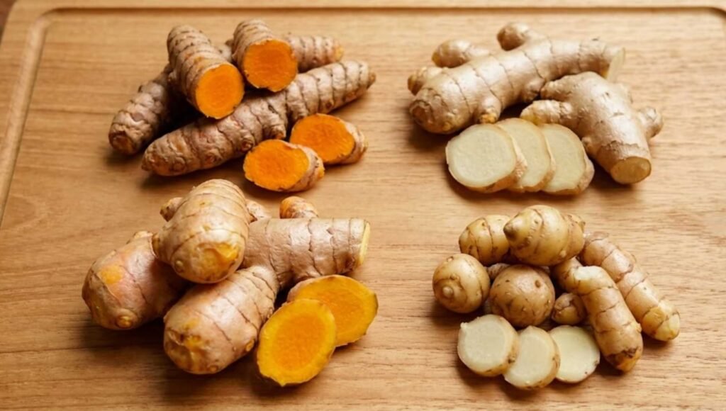 bahan jamu nafsu makan sapi kunyit temulawak jahe kencur bawang putih segar