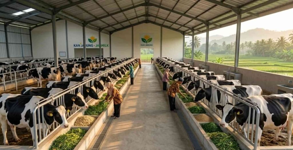 sapi holstein FH di Farm BSP KAN Jabung Jabung Kabupaten Malang Jawa Timur