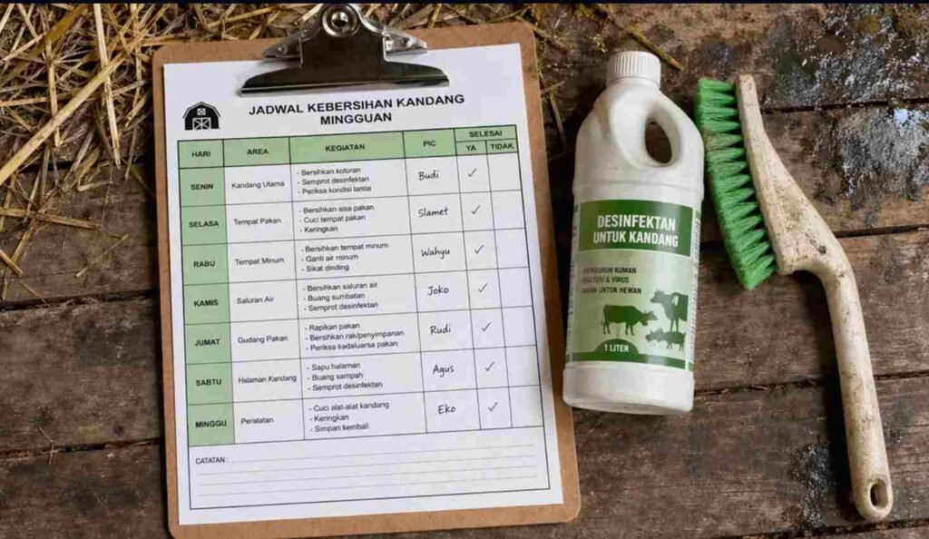 jadwal rutin pembersihan kandang sapi perah harian mingguan dan bulanan