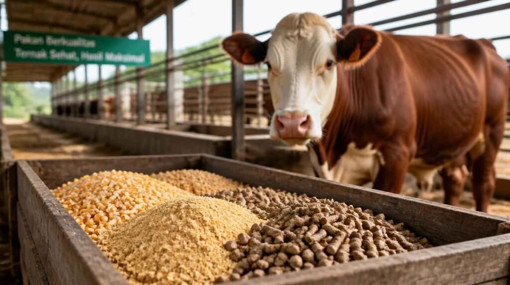 tabel kebutuhan nutrisi sapi potong penggemukan TDN protein untuk bobot maksimal
