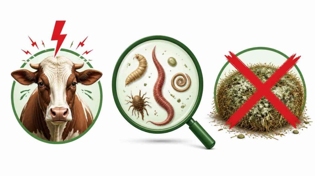 penyebab sapi kurang nafsu makan stres parasit pakan basi