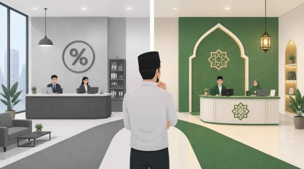 perbedaan koperasi konvensional dan syariah dari sisi kehalalan pekerjaan dalam Islam