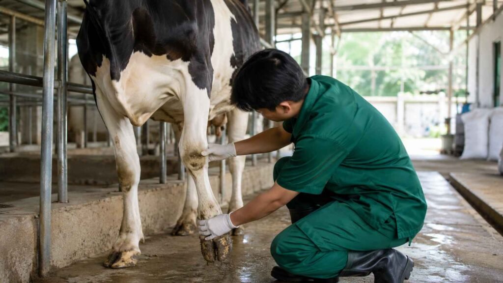 cara menilai kondisi sapi berdiri terus di lapangan pemeriksaan fisik