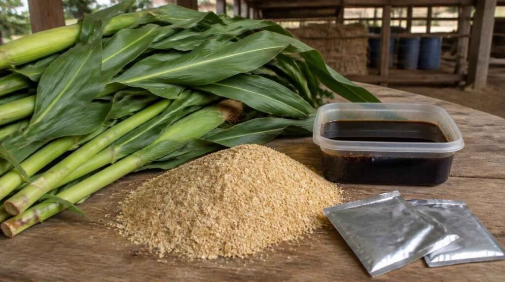 langkah pembuatan silase jagung dalam silo plastik tertutup rapat