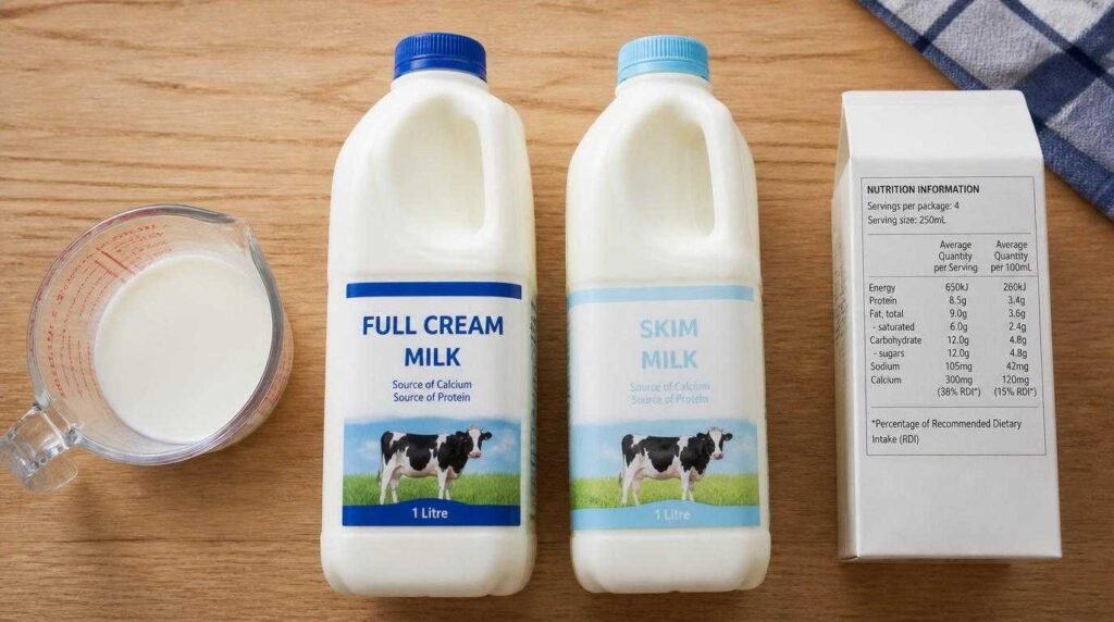 kandungan lemak dan kalori susu full cream versus susu skim perbandingan nutrisi