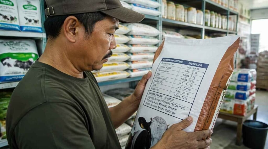 Peternak binaan KAN Jabung memilih konsentrat berkualitas untuk efisiensi biaya pakan sapi