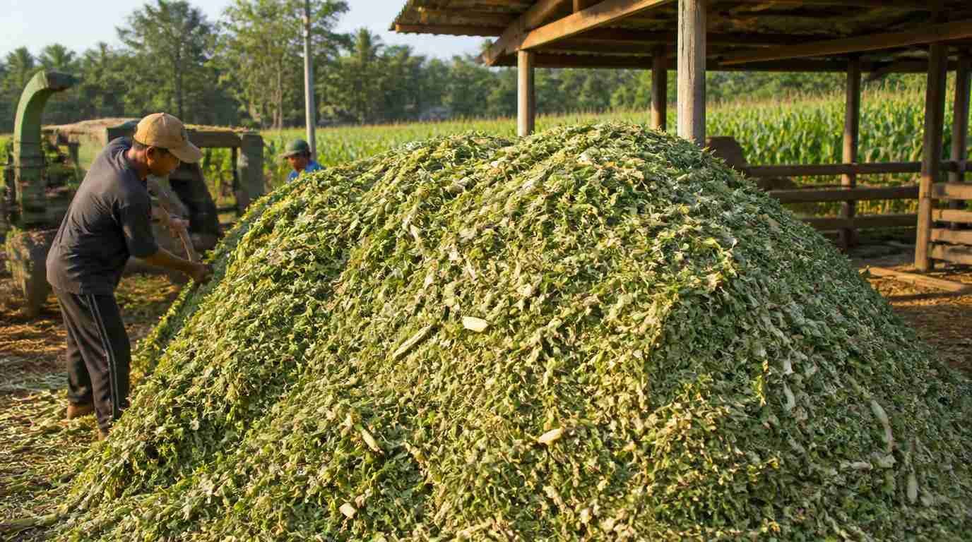 Silase tebon jagung sebagai solusi pakan sapi di musim kemarau
