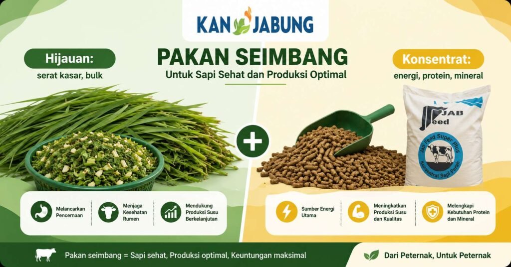 fungsi konsentrat sapi perah sebagai sumber energi dan protein tambahan