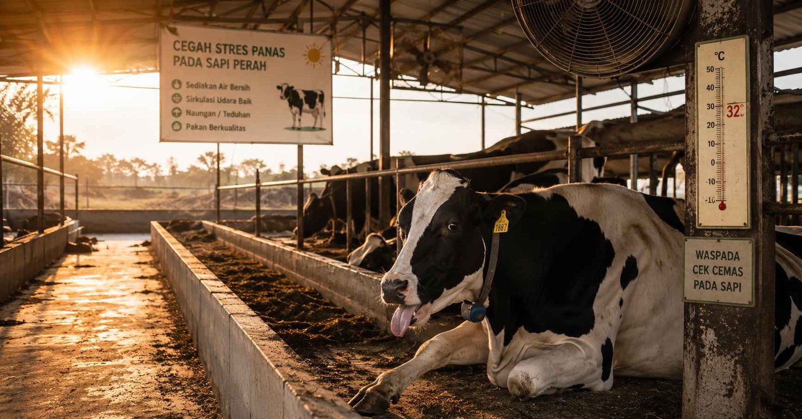 dampak heat stress pada sapi perah terhadap produksi susu di musim kemarau