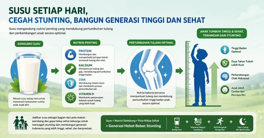 hubungan konsumsi susu dengan pencegahan stunting pada anak Indonesia