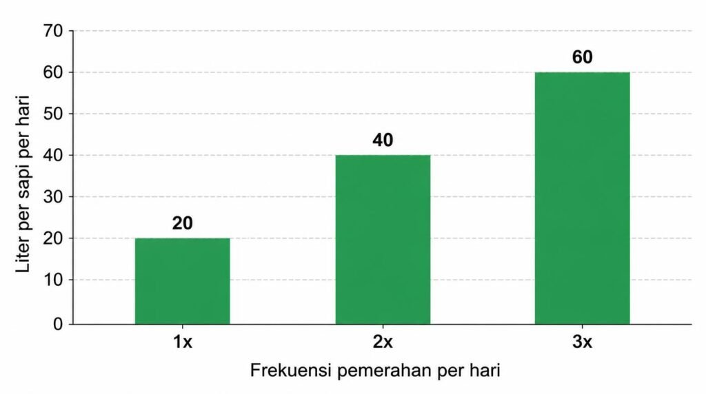 dampak frekuensi pemerahan terhadap volume produksi susu sapi perah