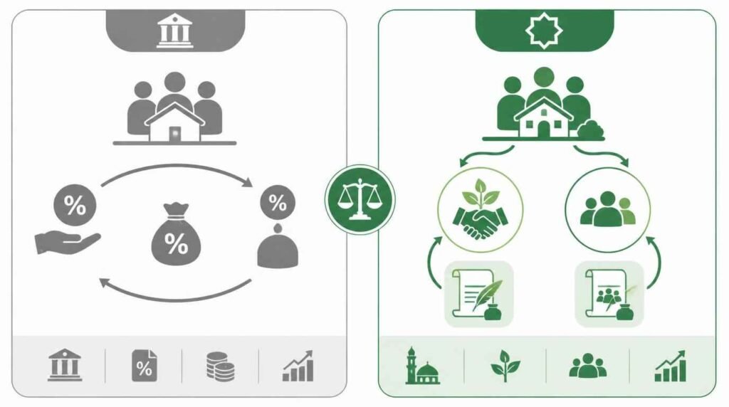 Perbandingan koperasi simpan pinjam konvensional berbasis bunga dan koperasi simpan pinjam syariah berbasis akad