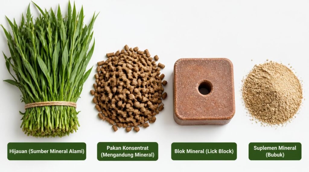 sumber mineral terbaik untuk pakan sapi perah dari bahan alami dan suplemen