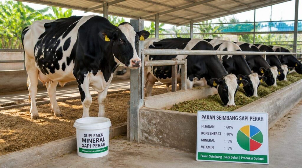 pencegahan sapi tidak bisa berdiri dengan manajemen mineral dan pakan transisi