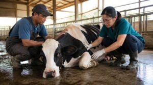 cara mengatasi sapi tidak bisa berdiri akibat milk fever dan hipokalsemia