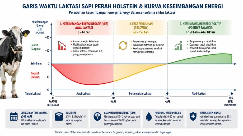 fase menyusui sapi perah dan tantangan negative energy balance