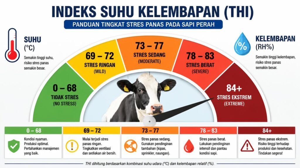 Temperature Humidity Index THI untuk mengukur tingkat heat stress pada sapi perah