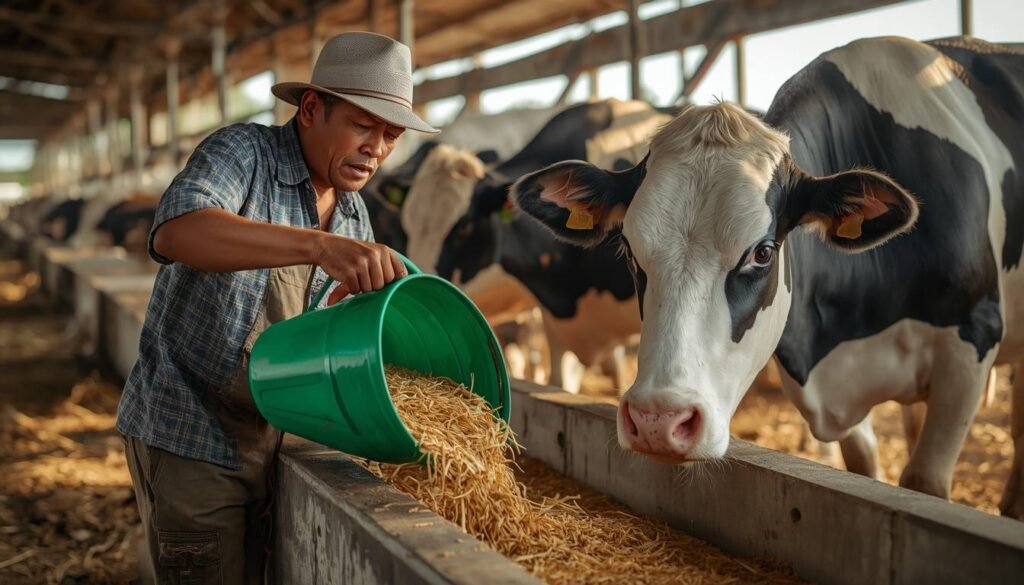 teknik pemberian jerami fermentasi yang efektif untuk sapi perah