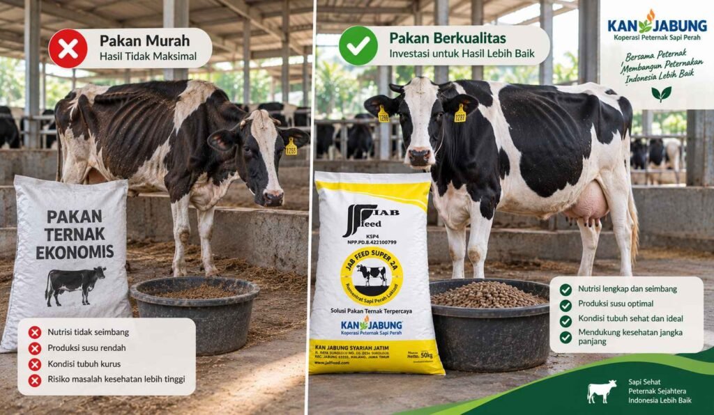 memilih konsentrat sapi bukan soal harga termurah tapi kandungan nutrisi dan respons ternak