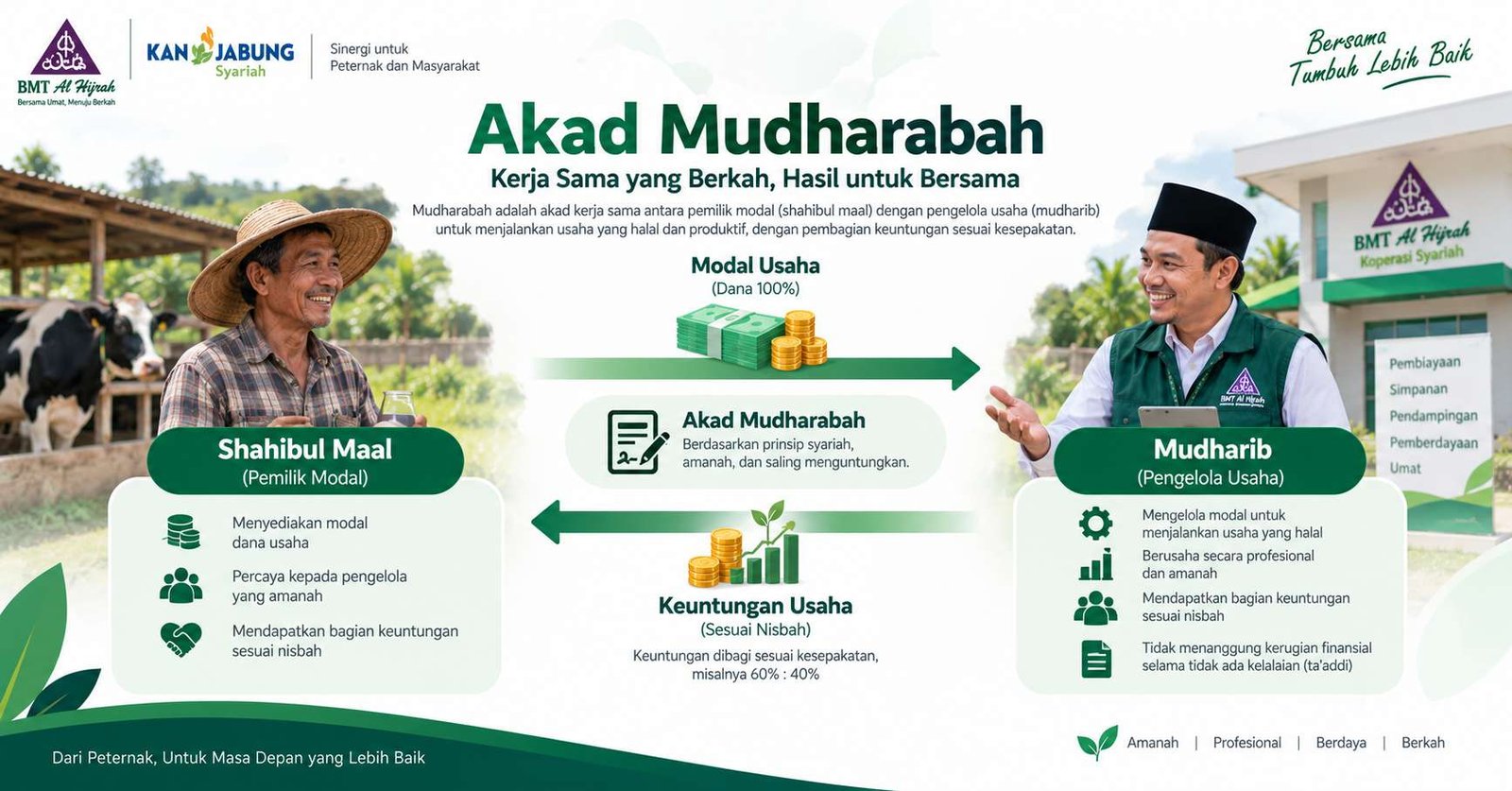 akad mudharabah koperasi syariah cara kerja bagi hasil antara anggota dan koperasi
