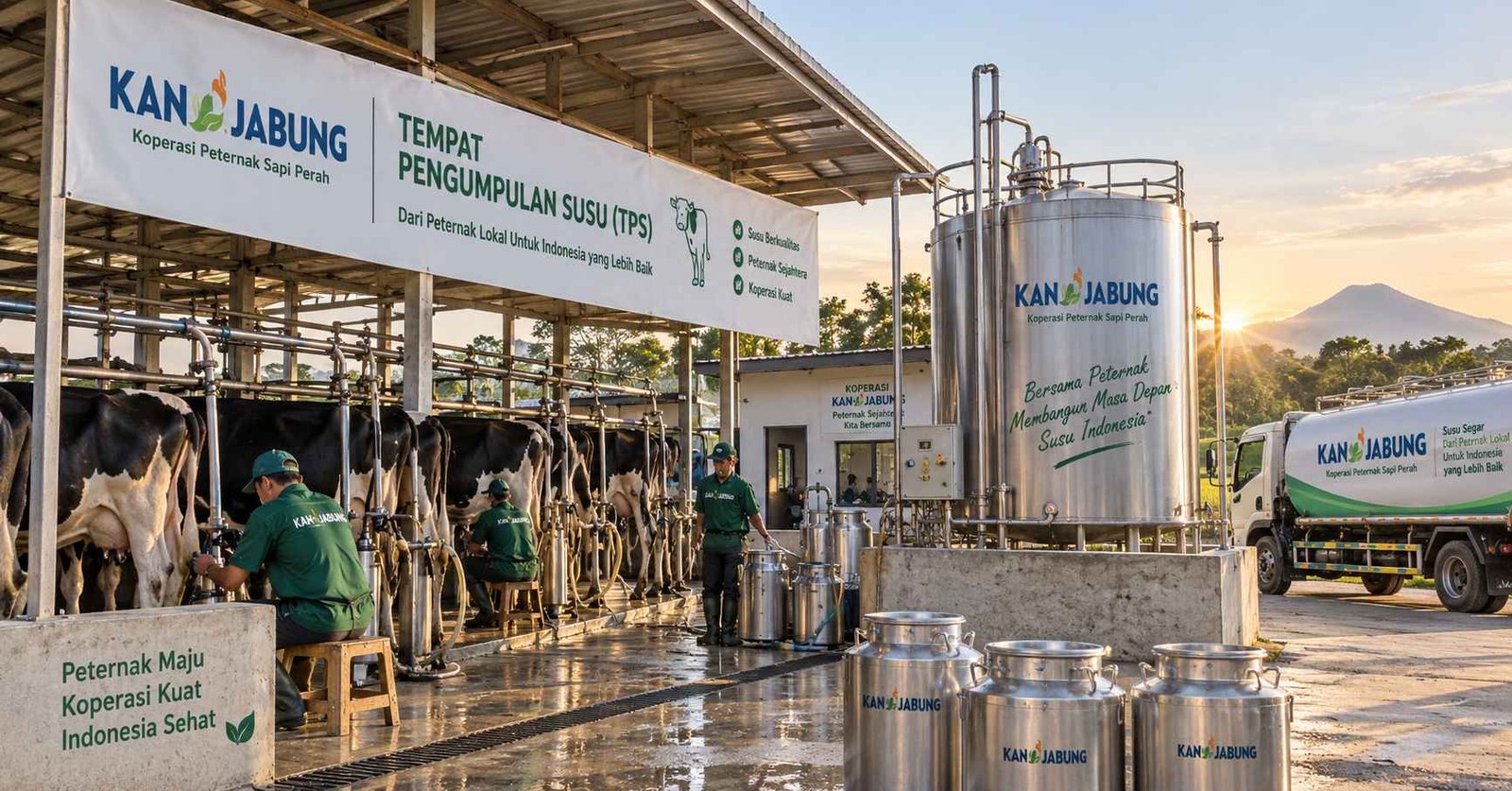 produksi susu sapi FH per hari data lapangan KAN Jabung 51142 liter