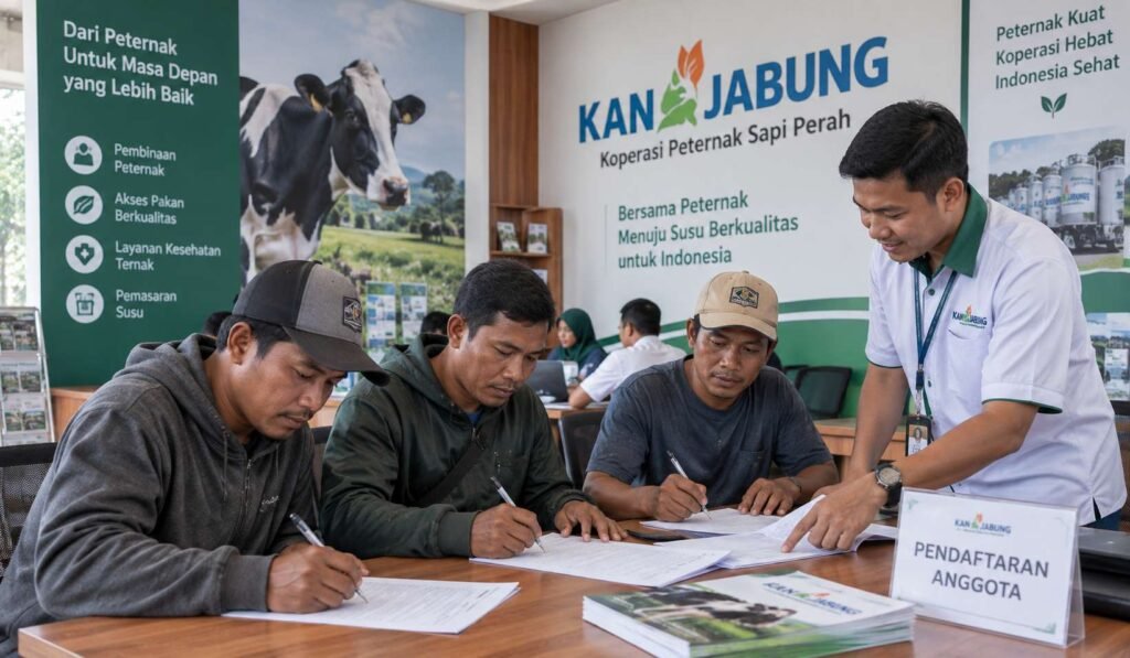 peternak pemula bergabung koperasi sapi perah KAN Jabung Malang