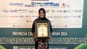 Perwakilan PT BPRS Al Hijrah Thayibah menerima Certificate of Appreciation Infobank 15th Sharia Award 2026 predikat Excellent Performance Sharia Rural Economic Bank di Jakarta