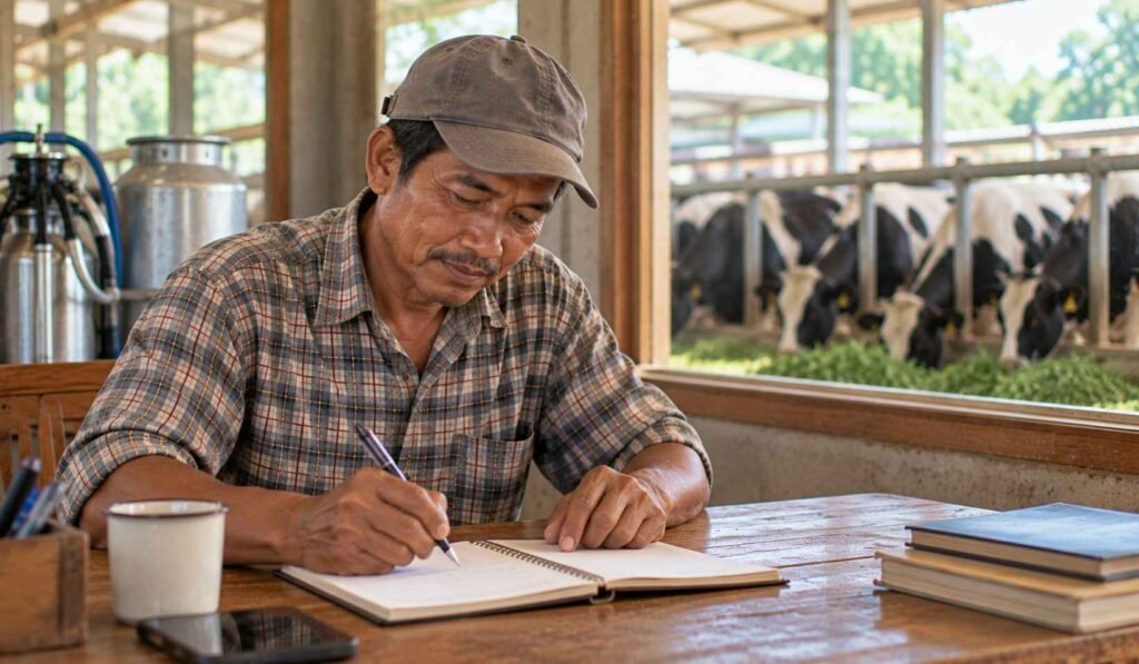 Peternak menyiapkan daftar pertanyaan sebelum mengajukan pembiayaan murabahah