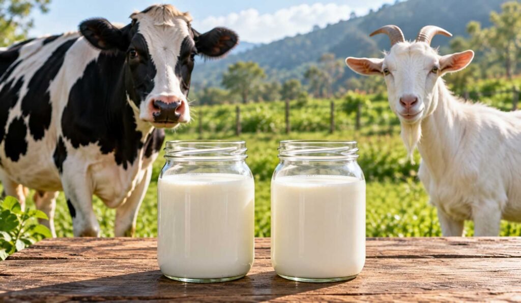Perbandingan susu sapi dan susu kambing sebagai bahan yogurt